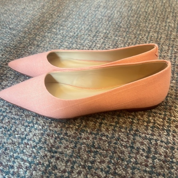 J.McLaughlin Salmon Pink Linen Ballet Pointed Toe Ballet Gale Flats Size 7 NWOB - Picture 5 of 8